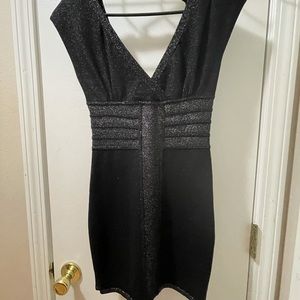 Black sparkly bodycon dress